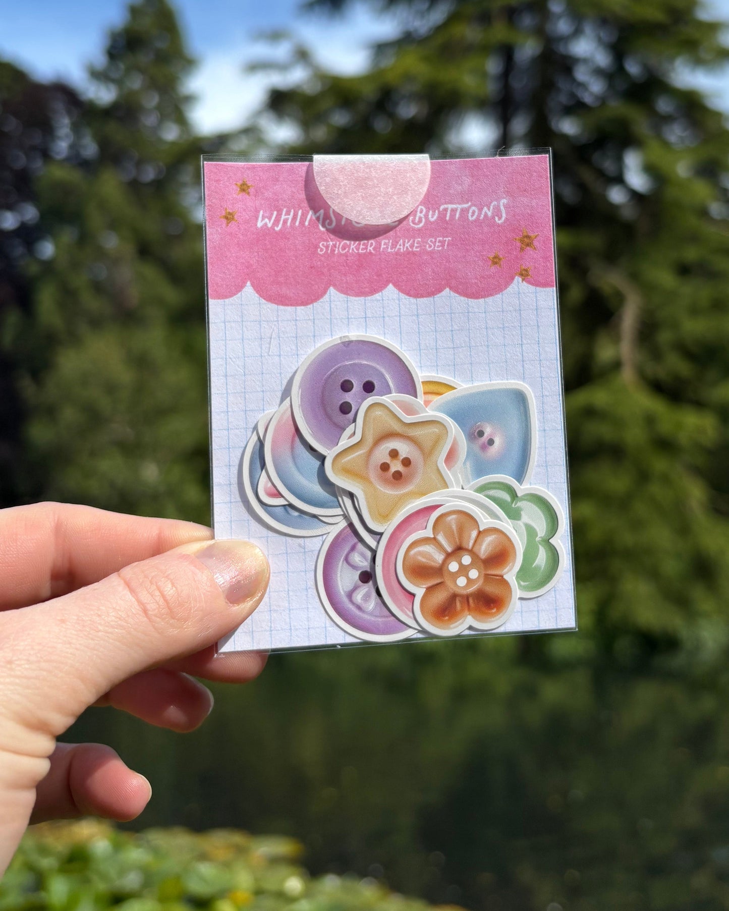 Sticker Flakes • Whimsical Buttons
