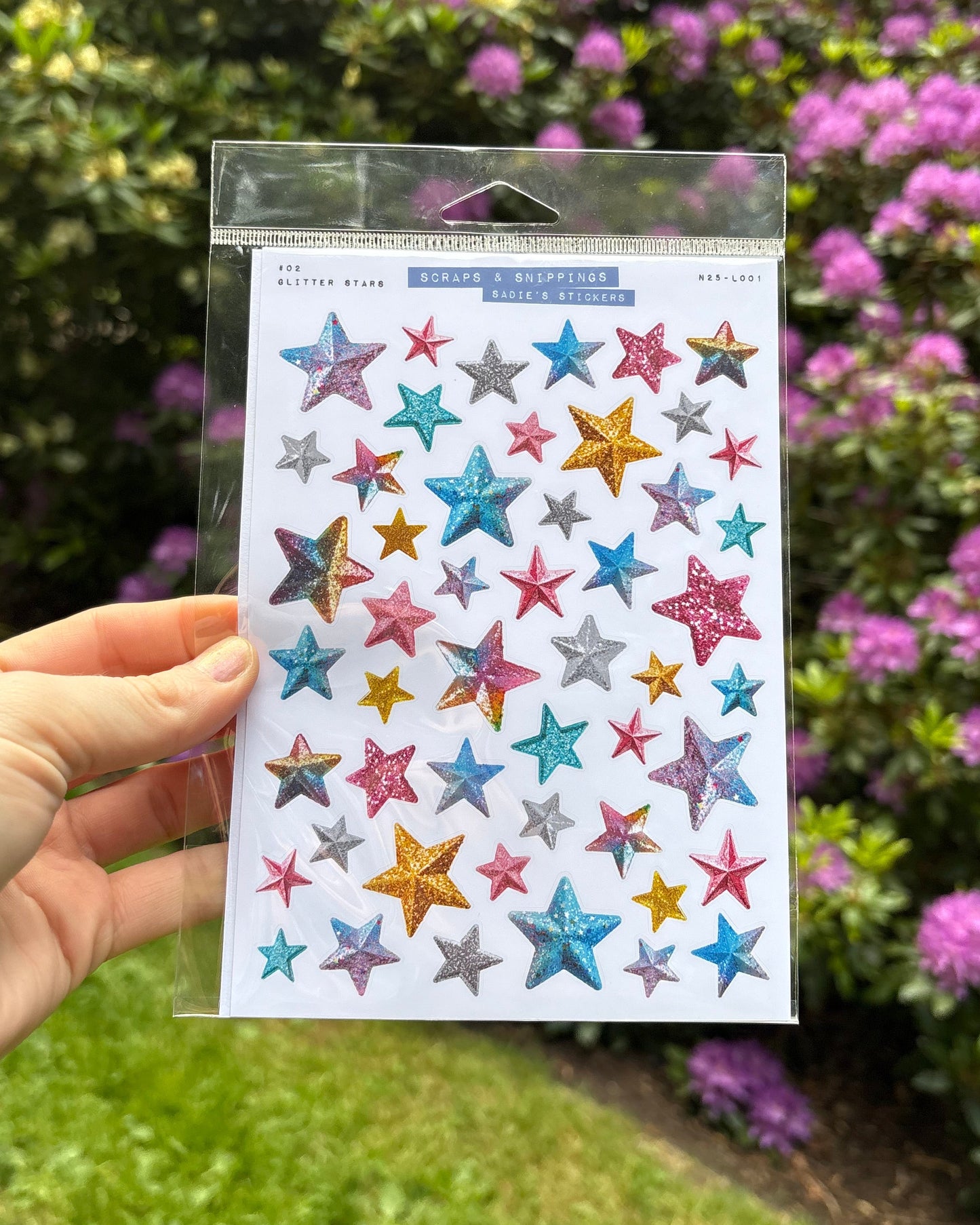 Glitter Stars • Scraps & Snippings Deco Sticker Sheet