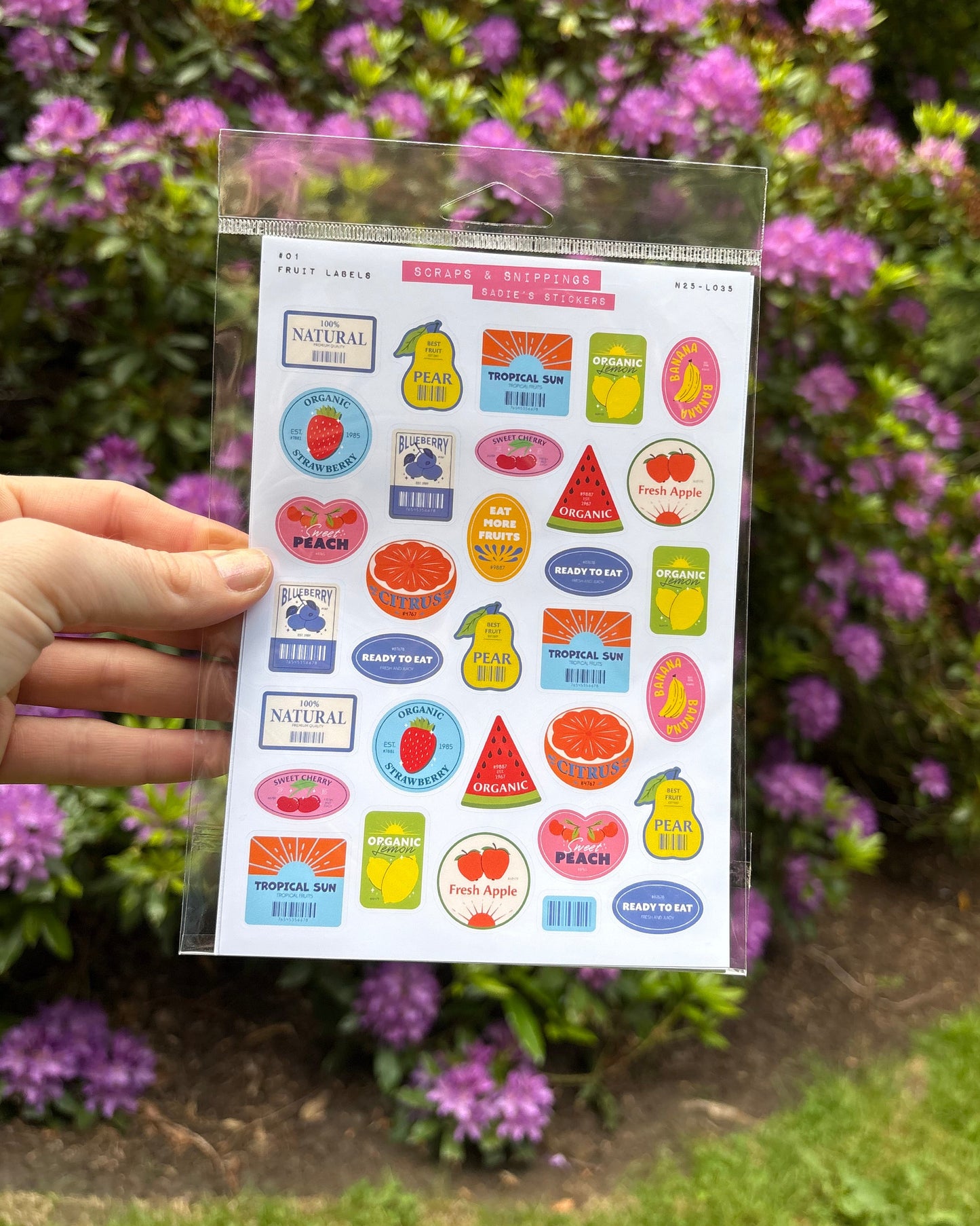 Fresh Fruit Labels • Scraps & Snippings Sticker Sheet