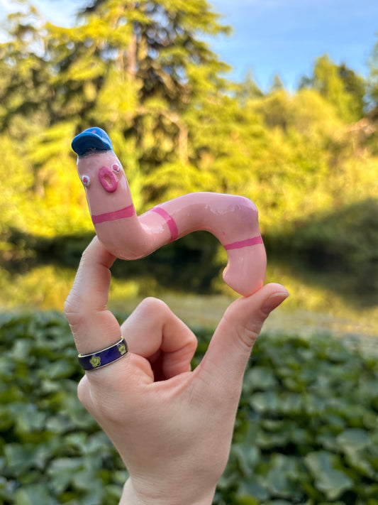 WORM CAUGHT WITH HIT PANTS DOWN