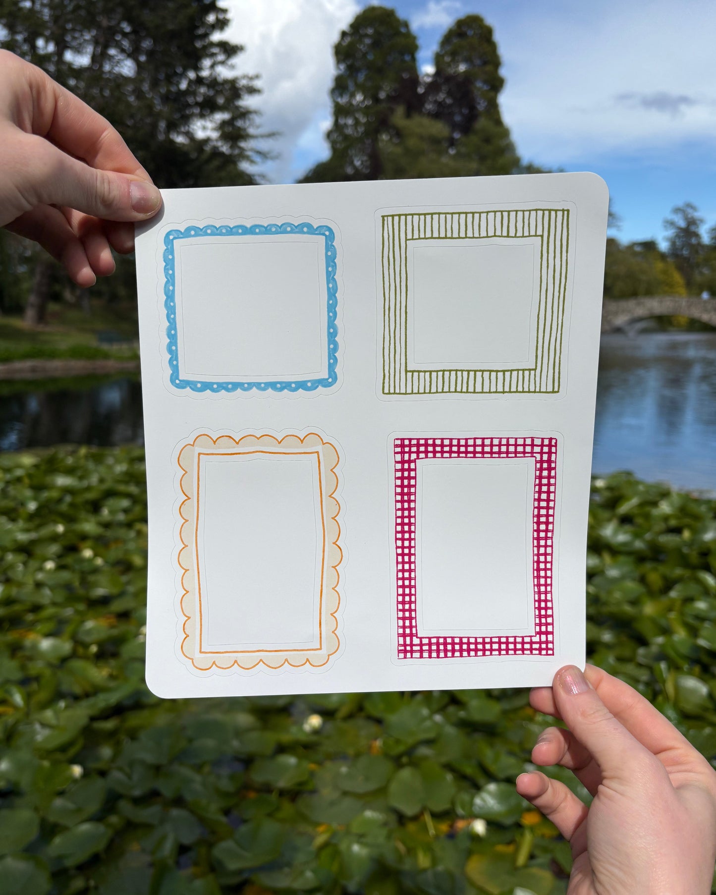 Doodle Picture Frame Sticker Sheet