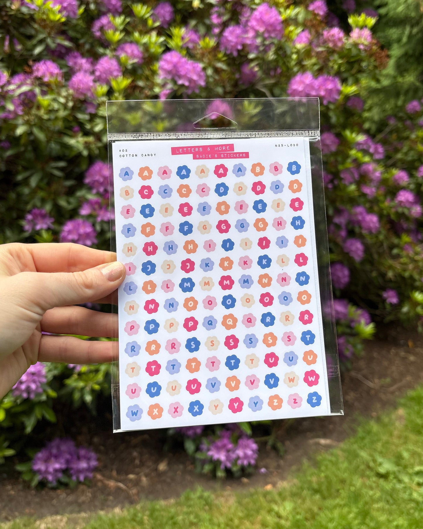Flower Alphabet Letters • Sticker Sheet