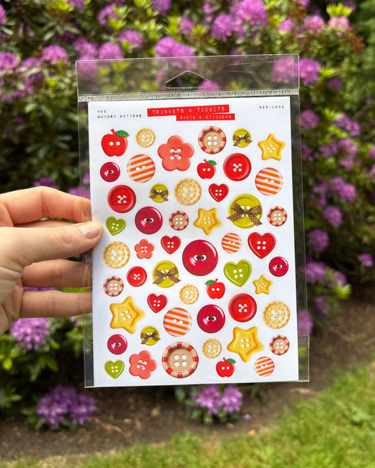 Whimsy Buttons • Sticker Sheet